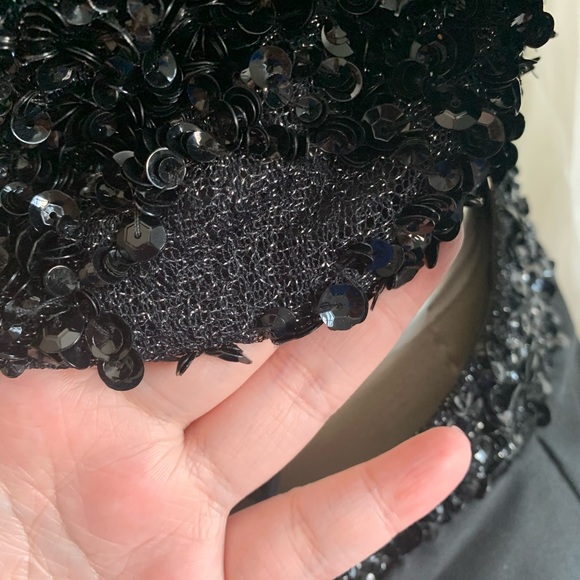 3.1 PHILLIP LIM Black Sequin Embellished Cutout Dress Size 10 Short Sleeve - Picture 9 of 17